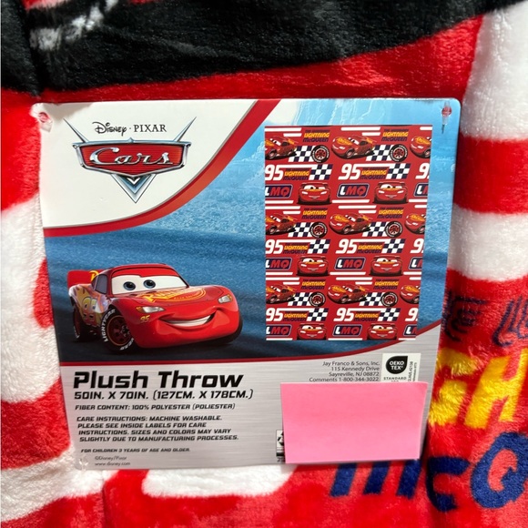 Disney Pixar Lightning McQueen Cars Plush Throw Blanket - Picture 3 of 3